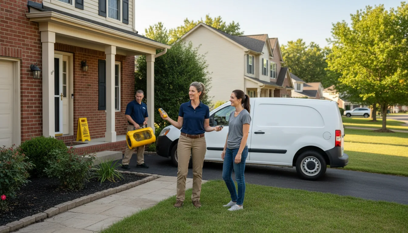 Residential water damage restoration in Dravosburg, PA